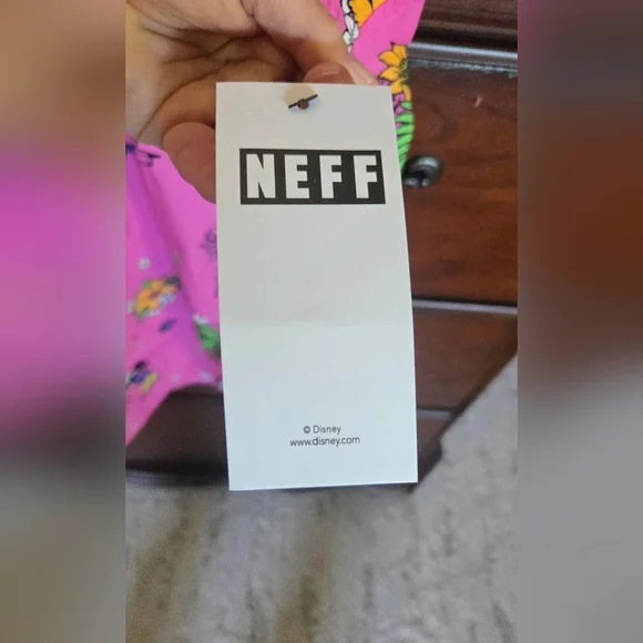 NWT, Disney/Neff, Pink Hawaiian Mickey Shirt, Size L - Picture 3 of 6